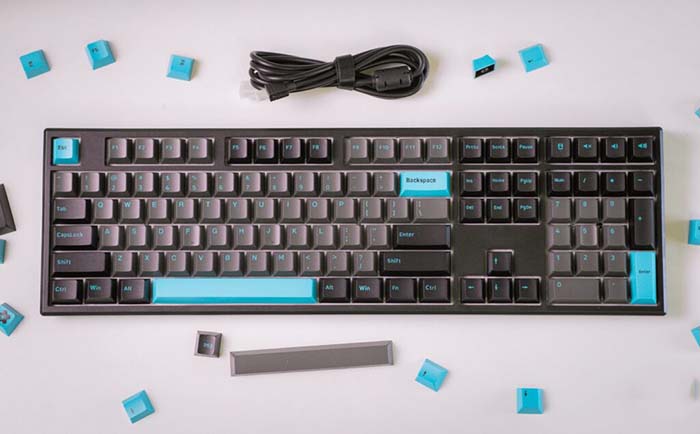 TNC Store Bàn phím MonsGeek MG108 Black & Cyan